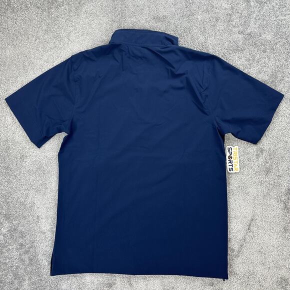 Nike Football Coaches Jacket Mens Medium Blue Short Sleeve Hooded Pullover - Picture 2 of 11